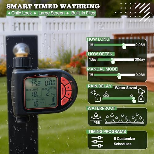 Anleolife 82.4FT Automatic Drip Irrigation System Kit with Water Timer - Image 3