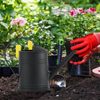 Watering Can 2L 13x9 Inch Black Plastic Plant Watering Can with Handle & Sprinkler Head Easy Filling Device for Indoor Garden Balcony - Water - Image 6
