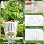 Self Watering Plant Pots, 4.3'', Transparent White, 18 Pcs - Image 3