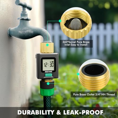 RESTMO Smart Water Flow Meter with Screen Backlight, APP Control - Image 5