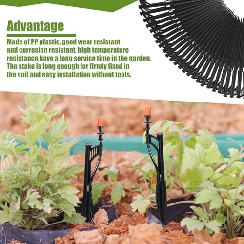 GlikCeil 100 Pcs Drip System Stakes 1/4" Tubing Holder for Micro Sprinkler - Image 4