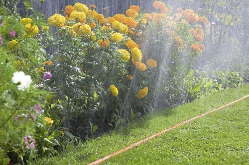Gardena Hose Sprinkler: Sprayer for Narrow beds and Zones, Plant-Friendly fine Spray Mist, Suitable for Many Connections, Length Adjustment Possible, 15m, Orange (996-20) - Image 4