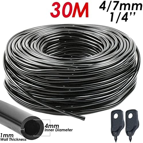 Garden Watering Hose Irrigation 4/7mm Pipe with Hole Punchers, Fit Drip Irriagtion System Kit Greenhouses Balcony 10m-30m(30m) - Image 2