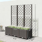 Planter Box Set, 3PCS Plastic Raised Garden Bed and Self-Watering Plant Containers with Trellis, Automatic Watering Timer Kit for Outdoor Patio Garden Balcony - Image 5