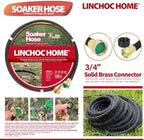 Soaker Hose 50FT 1/2 Inch with Solid Brass Connectors, Flexible & Leakproof for Garden, Lawn & Landscape Care - Image 2