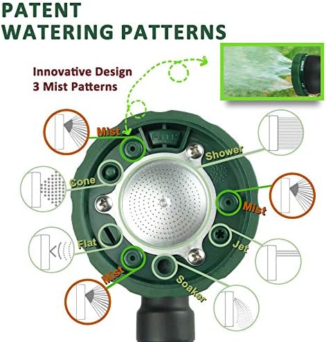 Watering Wand for Hanging Baskets & Windows, Lightweight 6-Spray Wand, Ergonomic Nozzle for Garden, Patio, Car Cleaning (Green, 24 Inch) - Image 3
