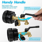 Upgrade Double Outlet IBC Tote Fittings, 275 330 Gallon IBC Tote Tank Hose Adapter 2.44" Fine Thread Water Tote Tank Hose Adapter, IBC Tote to Garden Hose Adapter for IBC Tote Water Tank - Image 5