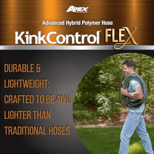 Kink Control Flex Advanced Hybrid Hose - 50 Ft Outdoor Hose, 40% Lighter, Ultra Flexible, Easy to Maneuver, Neverkink Technology, Durable Construction - Image 4