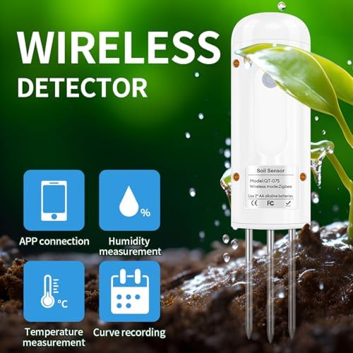 LICAEVEY Smart Soil Sensor, for Zigbee & for Tuya (requiring a Gateway Support), Real Time Detection, IP67 Water Proof, Garden Plants Soil Temperature Humidity Meter - Image 2