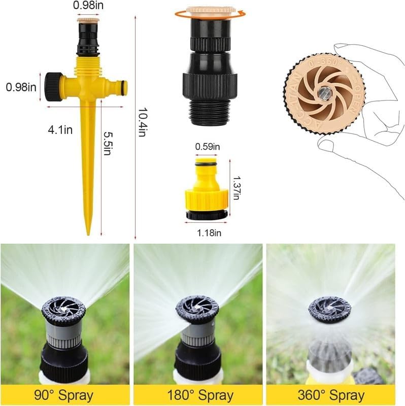 Sprinkler System - Drip Irrigation System, Outdoor & Indoor Watering System for Plants, 360 Degree Rotatable Automatic Plant Watering System, Lawn & Garden Irrigation System - Image 2