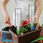 8 Set Plant Watering Devices with Self Spikes and Plastic Bottles, Clear - Image 2
