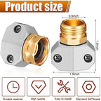Therwen 8 Sets Garden Hose Repair Connectors Male Female End Kit - Image 2
