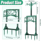 Garden Hose Holder for Outside, Upgraded Water Hose Holders with 2 Shepherds Hooks,Freestanding Heavy Duty Hose Stand Hose Hanger Hose Storage Hose Reel Rack for Yard Lawn Farm(Antique Green) - Image 2