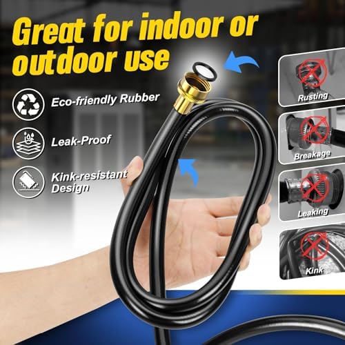 25FT Dehumidifier Drain Hose with 3/4" FHT Brass Connector, Leak-Proof - Image 4
