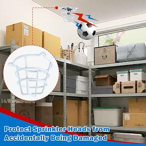 White Sprinkler Guard Cage Fits 1/2"& 3/4" Ceiling Sprinklers - Image 4