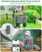 WiFi Water Timer 2 Zone for Garden Hose, Brass Inlet - Image 2
