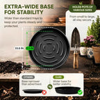 10 Pack Plant Trays 9 inch Heavy Duty Plant Saucers for Indoor Outdoor Use - Image 2