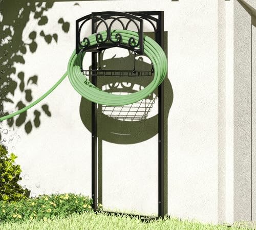 Freestanding Garden Hose Holder - Heavy Duty Metal Stand for 150ft Hose - Outdoor Organizer and Storage Rack - Image 3