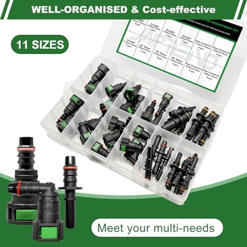 Fuel Line Repair Kit, 40pcs Fuel Line Quick Connect Assortment Kit - Image 6