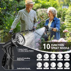 100 FT Non-Expandable Garden Hose, Lightweight Hose with 10 Function Spray Nozzle, Kink-Free Flexible Water Hose, Leak-Proof, 3/4'' Solid Connectors Garden Hose,Ultra Durable Garden Hoses - Image 5