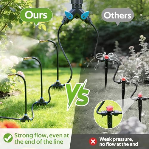 HIRALIY 100FT Drip Irrigation System with Timer & 360° Dripper - Image 6