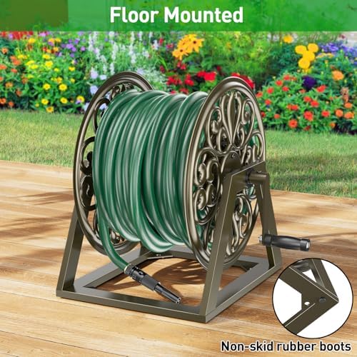 GOFORWILD Wall/Floor Mount Hose Reel, Holds 200-Feet of 5/8-Inch Hose - Image 3