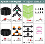 Automatic Hose Watering Garden Irrigation Kit with Green Elbow Dripper Emitter Drip System Bonsai Potted Plant Greenhouse - Image 2