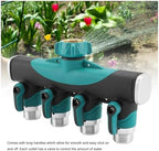 Heavy Duty Metal 4 Way 3/4'' Thread Faucet Splitters with Shut Off Valves for Garden Hose Adapter Outdoor Water Tap Connectors(NPT-1PCS) - Image 5