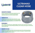 Underhill UltraMax Commercial Garden Water Hose, Heavy-Duty, Anti-Kink, Industrial, Non-Conductive, 600 psi, H10-125C, 1 Inch x 125 ft, Clear - Image 3