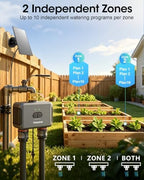 Solar WiFi Water Timer, 2 Zones WiFi Hose Timer for Garden Faucet - Image 4