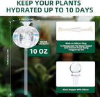 Soilagua 10 oz Large Top Fill Cactus Plant Watering Globes, Light Iridescent Glass Water Bulbs, Slow Release Self Watering Devices, Vacation Plant Watering System Self Watering Planter Insert, 4 Pack - Image 2
