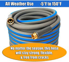 Premium Non-Expandable Water Hose, Heavy Duty, Drinking Water Safe, No Kink, Flexible | Ideal Garden, RV, Marine, & Farm Hose for All-Weather Use with Leakproof Brass Fittings | 5/8" x 75 - Foot - Image 6
