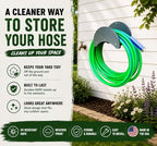Poly Outdoor Indoor Wall Mount Garden Hose Holder – Holds up to 150 ft Water Hose – Heavy Duty Hose Hanger for Garage, Shed & Garden - Image 6