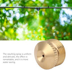 10Pcs Brass Mist Nozzle, Fine Spray Sprinkler Head for Misting Cooling System, Heavy Duty Patio Misters for Cooling Outdoor Garden Lawn Greenhouse (G3/4in 10.4CM) - Image 6