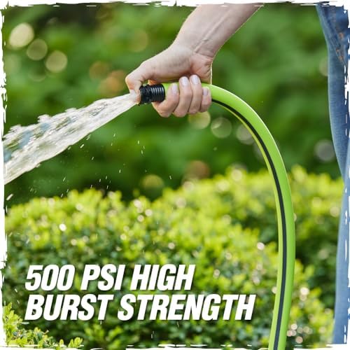 RUGGED RHINO Garden Hose, 25FT, Green/Black and Metal Garden Hose, 25FT, Hunter Green Bundle - Image 5
