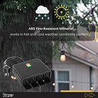 Smart Heavy Duty Outdoor Power Strip WiFi Plug Water-Resistant Socket, Electrical Power Extension Cord, Outlet Switch and Timer Works Remotely with Alexa, G Assistant (4 Sockets) Black - Image 5