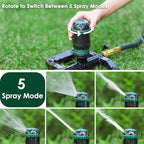 FANHAO Gear Drive Sprinkler with Metal Base, Adjustable Lawn Sprinkler - Image 3