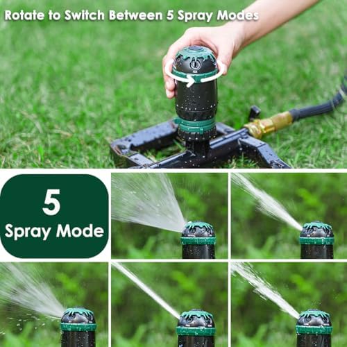 FANHAO Gear Drive Sprinkler with Metal Base, Adjustable Lawn Sprinkler - Image 3