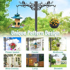 Garden Hose Holder for Outside,Water Hose Holders with 2 Bird Statue Shepherds Hooks & 5 Spikes,Double-Sided Freestanding Hose Stand Heavy Duty Hose Storage Rack for Outdoor Yard Lawn Farm - Image 4