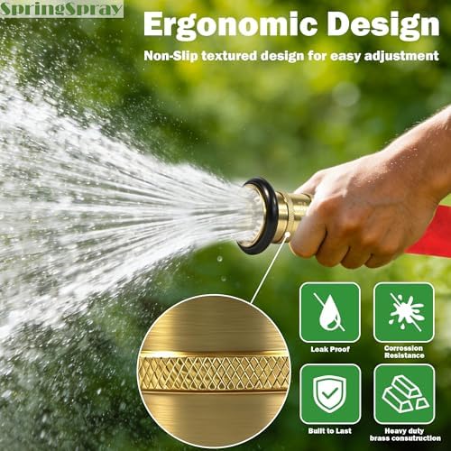 1 Inch Fire Hose Nozzle Brass NPSH/NPT Fire Nozzle 36GPM 100PSI - Image 6