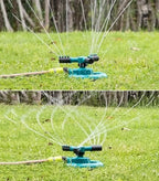 Automatic Lawn Water Sprinkler 360 Rotating Sprinkler Garden Sprinkler with Hose,360 Degree 3-arm Rotating Sprinkler Irrigation System for Watering Lawn Plants Flowers Veggies wyqdp240312(Color:,Size: - Image 3