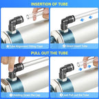 TAILONZ PNEUMATIC Elbow and Straight Combination 1/4 Inch Tube OD x 1/4 Inch NPT Thread Push to Connect Fittings PC-1/4-N2+PL-1/4-N2(Pack of 30) - Image 5