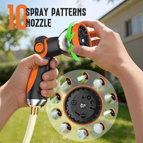 Retractable Garden Hose Reel 1/2" 100ft, 2-in-1 Wall Mount & Portable Auto Rewind Water Hose Reel with Any Length Lock & 180° Swivel, Heavy Duty Outdoor Hose Storage for Garden, Patio and Car Washing - Image 7