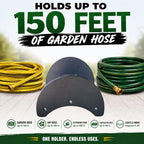 Poly Outdoor Indoor Wall Mount Garden Hose Holder – Holds up to 150 ft Water Hose – Heavy Duty Hose Hanger for Garage, Shed & Garden - Image 2