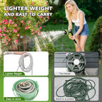 Metal Garden Hose 25 ft Stainless Steel Heavy Duty Water Hose with 10 Function Nozzles Flexible Lightweight Kink-Free Leakproof Sturdy Hoses Pipe 3/4" Brass Fitting for Outdoor Yard Lawn RV - Image 6