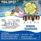 T104 Pool Timer, Mechanical Time Switch Mechanism 208-277VAC 5HP 40A DPST - Image 2