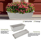 8pcs Window Box Planter,Rectangle Plastic Vegetable Flower Planters Boxes - Image 6