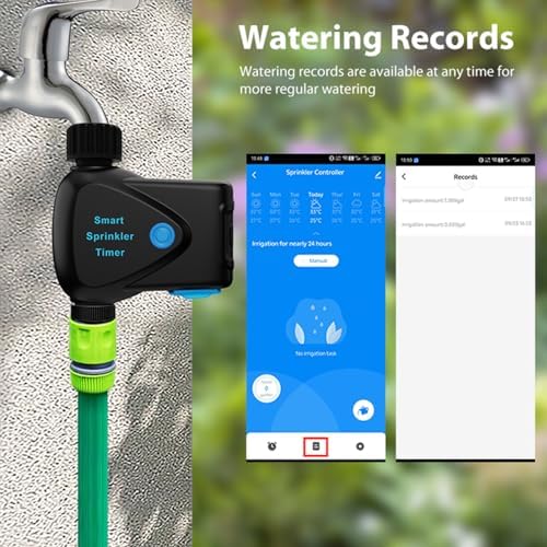 WiFi Sprinkler Timer: Smart Water Timer for Garden Hose, Automatic Irrigation Controller, App Remote Control, Weather-Based Smart Watering, Compatible with Alexa, Google Home - Image 4