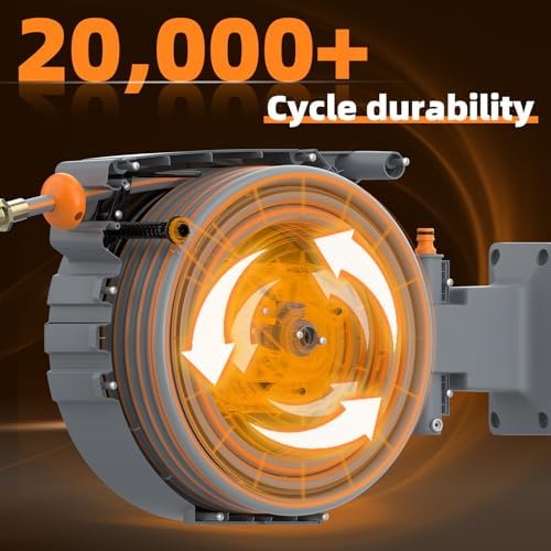 Retractable Garden Hose Reel 1/2 in x65 ft,Auto Slow Rewind System - Image 3