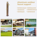 Outdoor Retro Post Faucet Freestanding Garden Hose Holder Outdoor Retro Post Faucet for Garden Farm Pasture Backyard Irrigation Washing(B) - Image 7